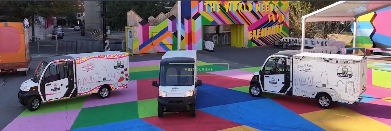 Three SNACKET electric activation units deployed side by side